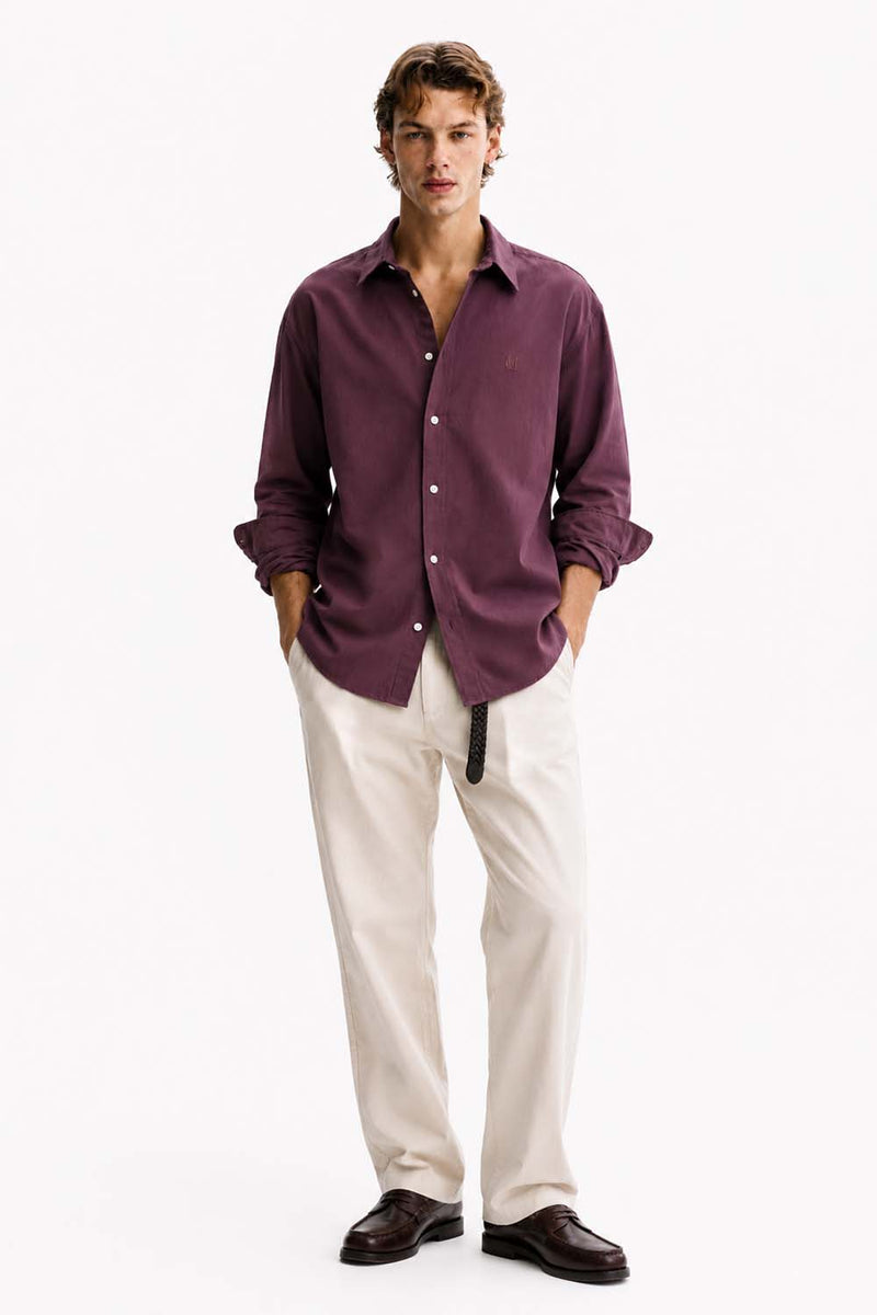 Men’s Premium Cotton Solid Casual Button-Down Shirt