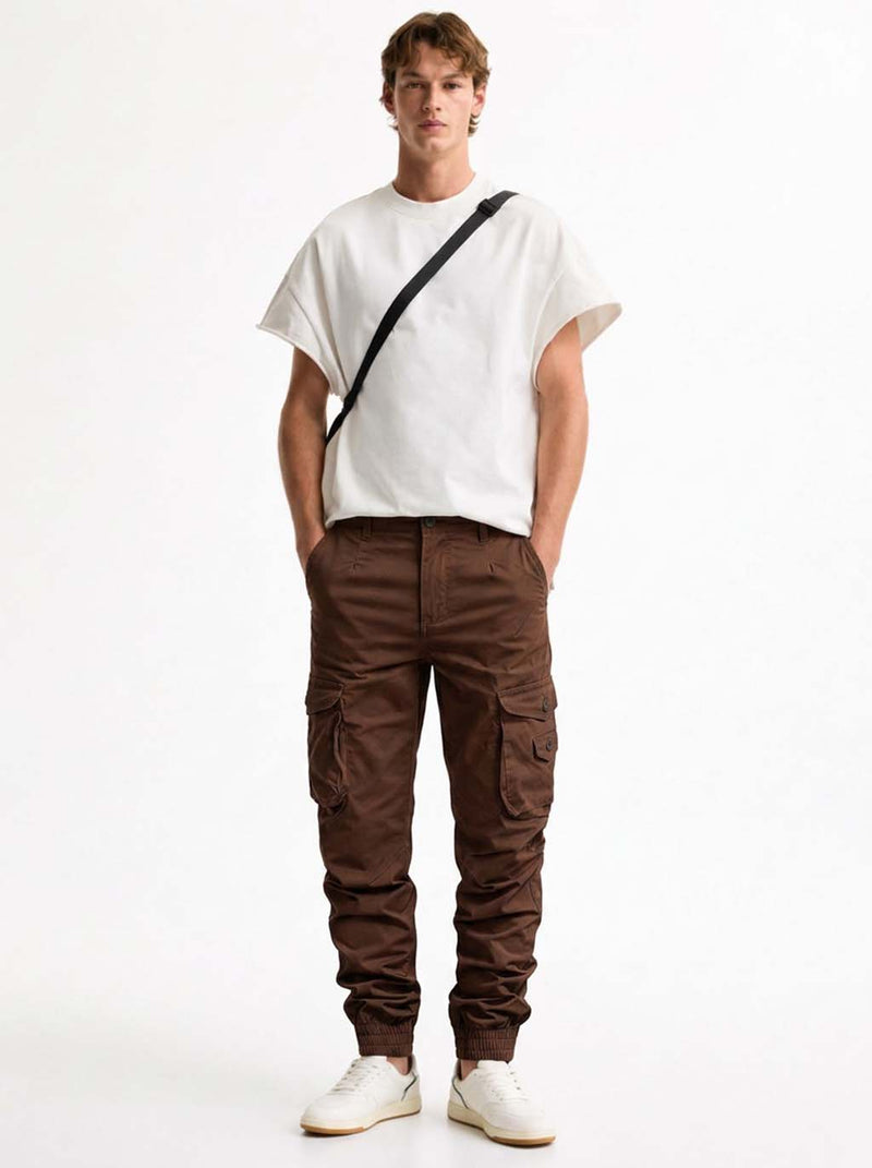 Men’s Modern Multi-Pocket Cargo Jogger Pants – Relaxed Fit