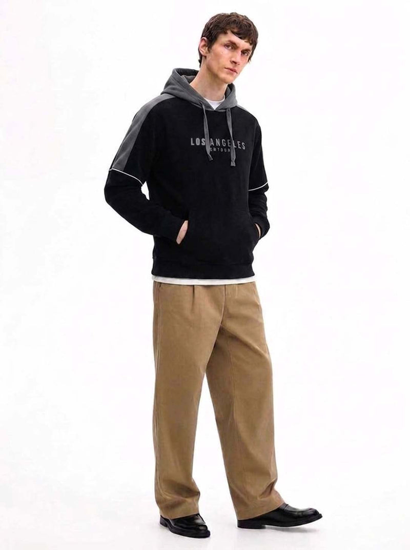 Men’s Premium Casual Color Block Pullover Hoodie