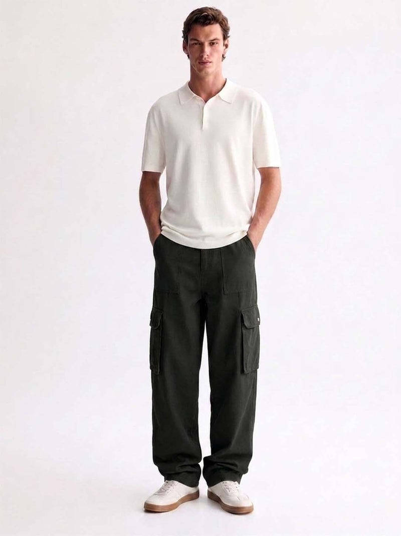 Men’s Premium Relaxed Fit Multi-Pocket Utility Cargo Pants