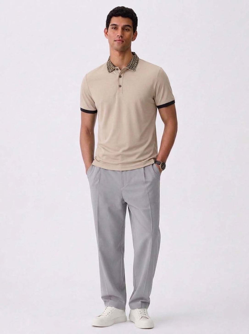 Men’s Premium Patterned Collar Polo T-Shirt