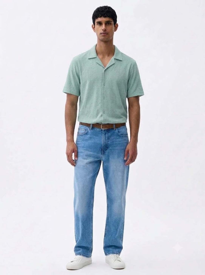 Men's Premium Textured Cuban Collar Shirt