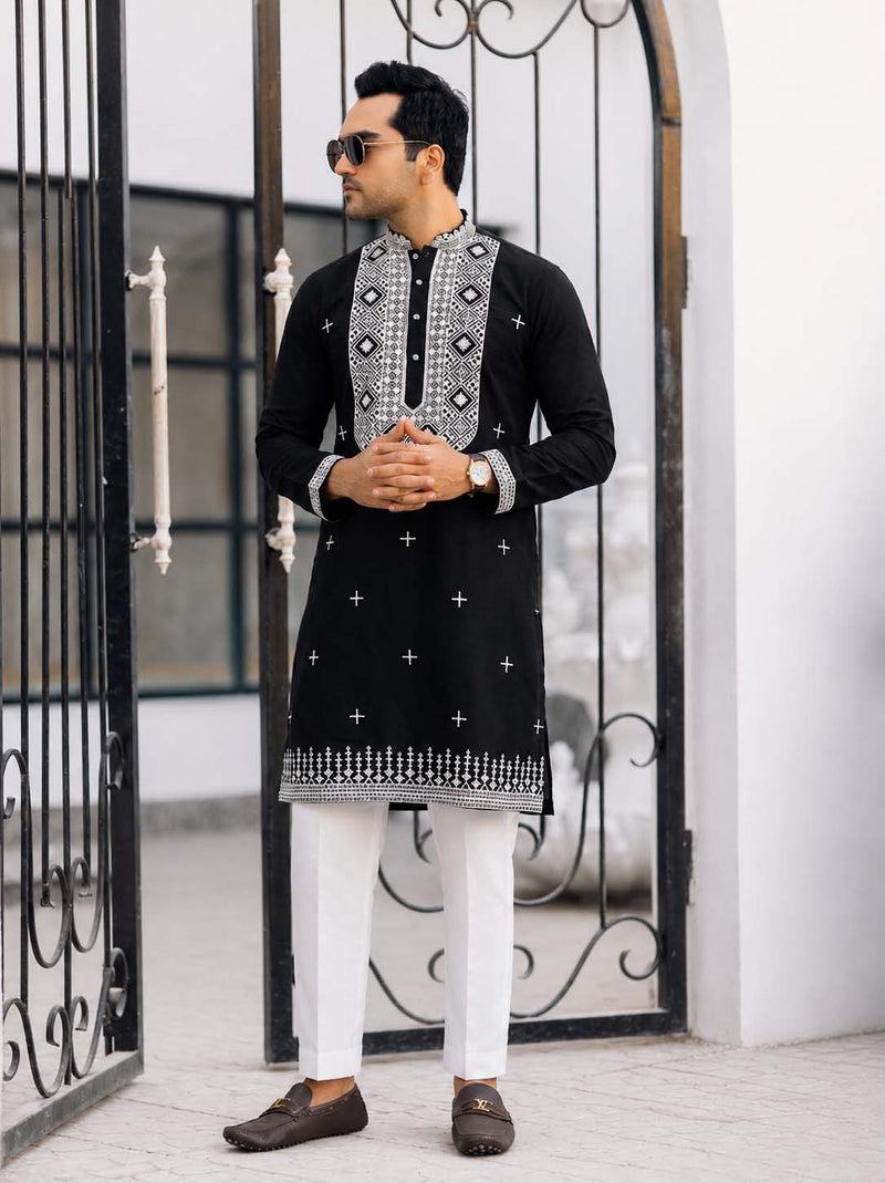 Men's Premium Embroidered Kurta – Stylish Ethnic Wear