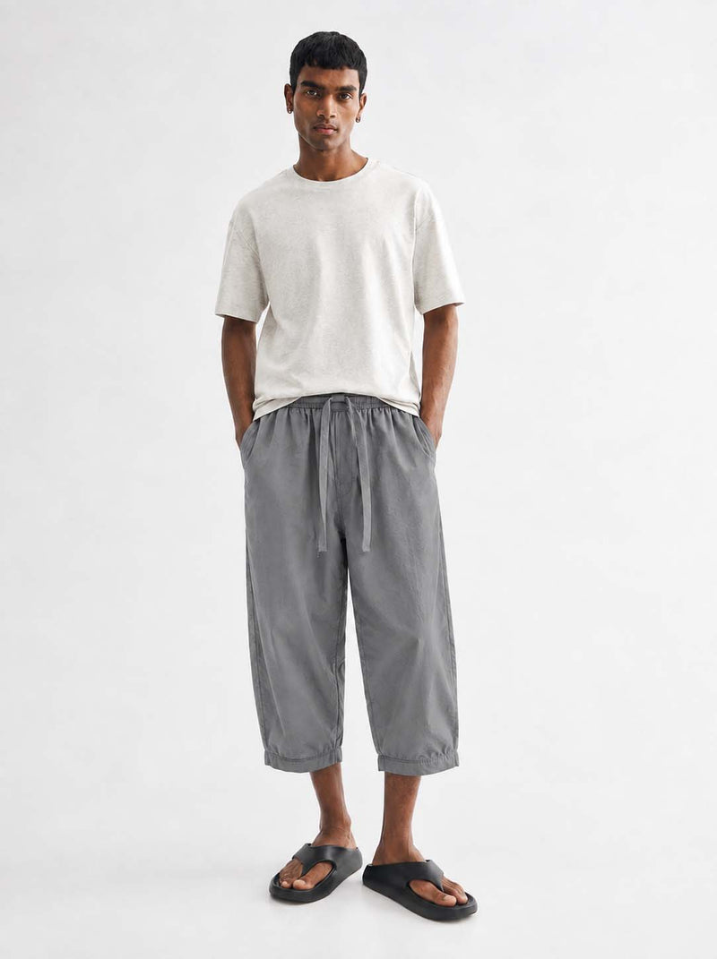 Men's Premium Elastic Waist Cropped Shorts