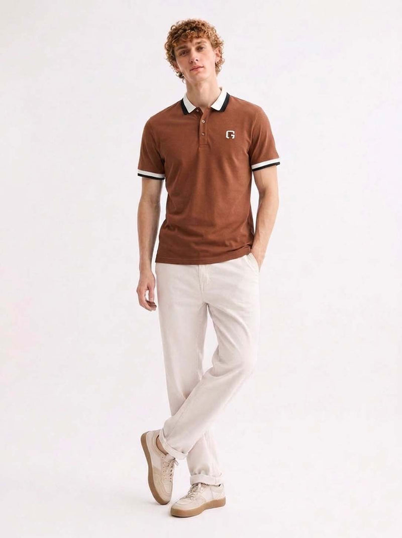 Men’s Premium Contrast Tipped Polo T-Shirt