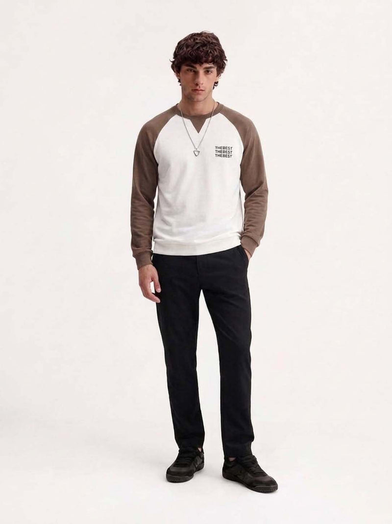 Men's Premium Color block Full Sleeve Round Neck T-shirt