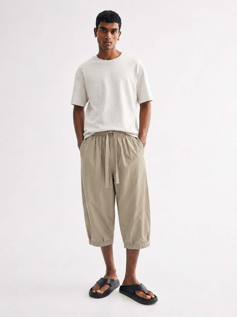 Men's Premium Elastic Waist Cropped Shorts