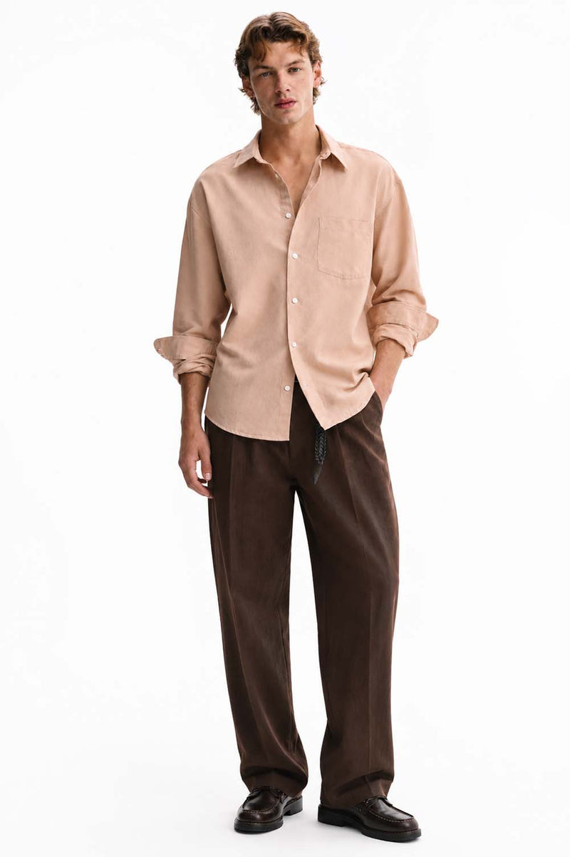 Men’s Premium Cotton Solid Casual Button-Down Shirt