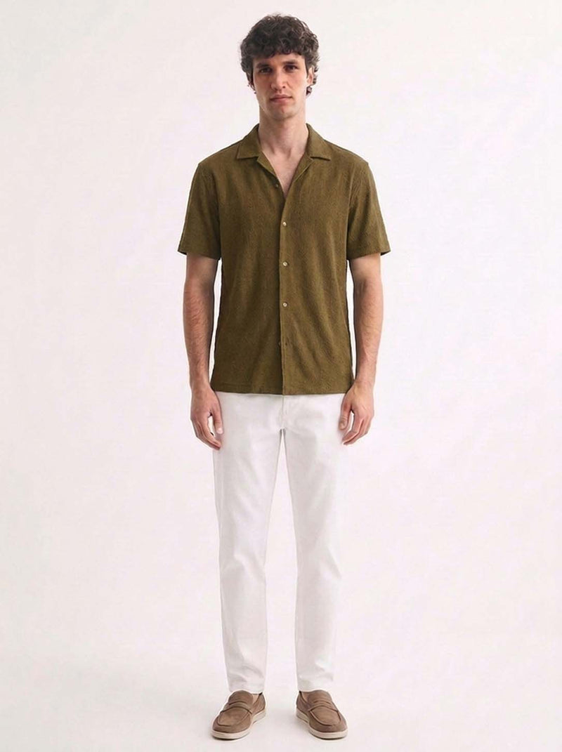 Men's Premium Textured Cuban Collar Shirt