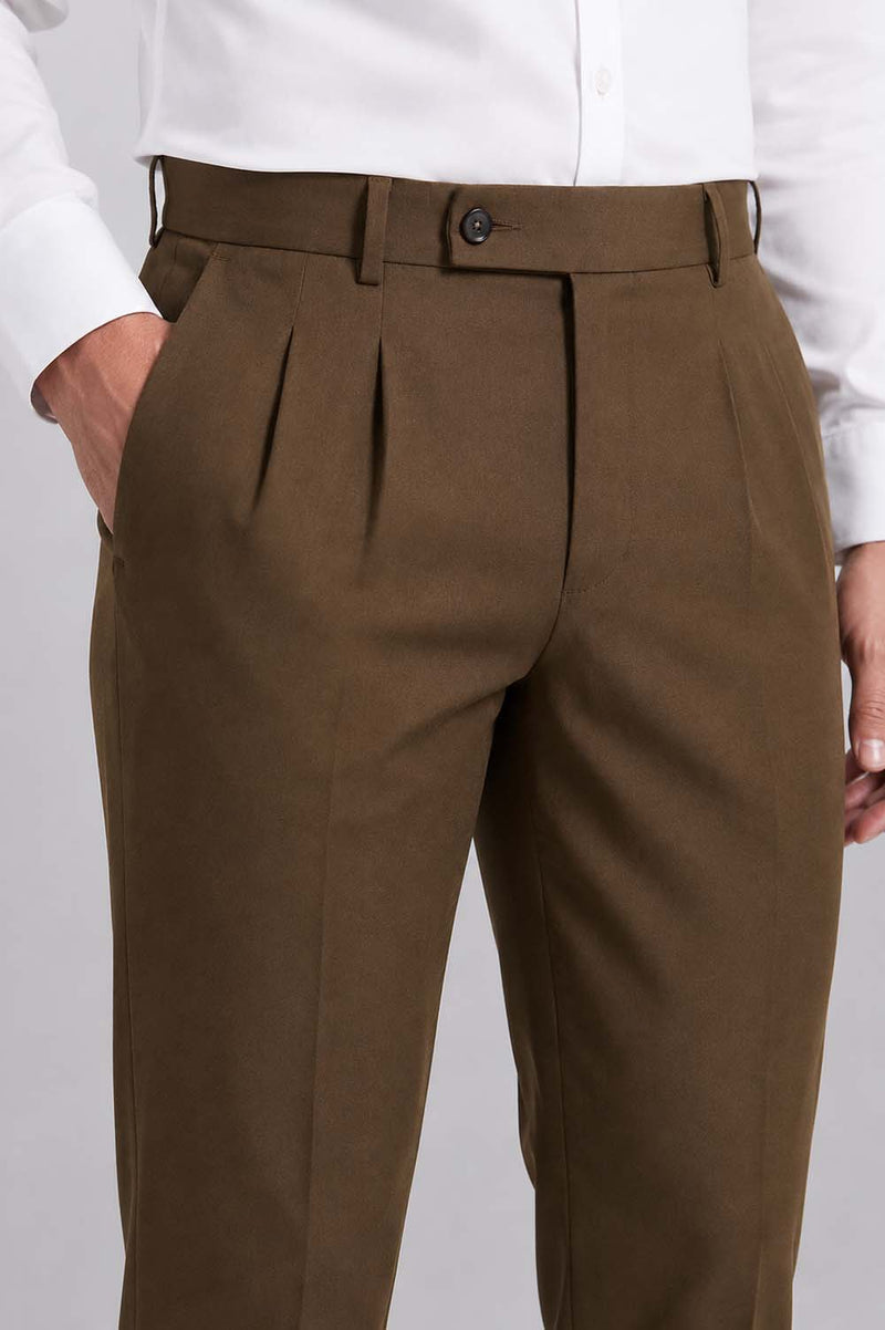 Men’s Premium Formal Elegant Pleated Office Wear Trousers Pants