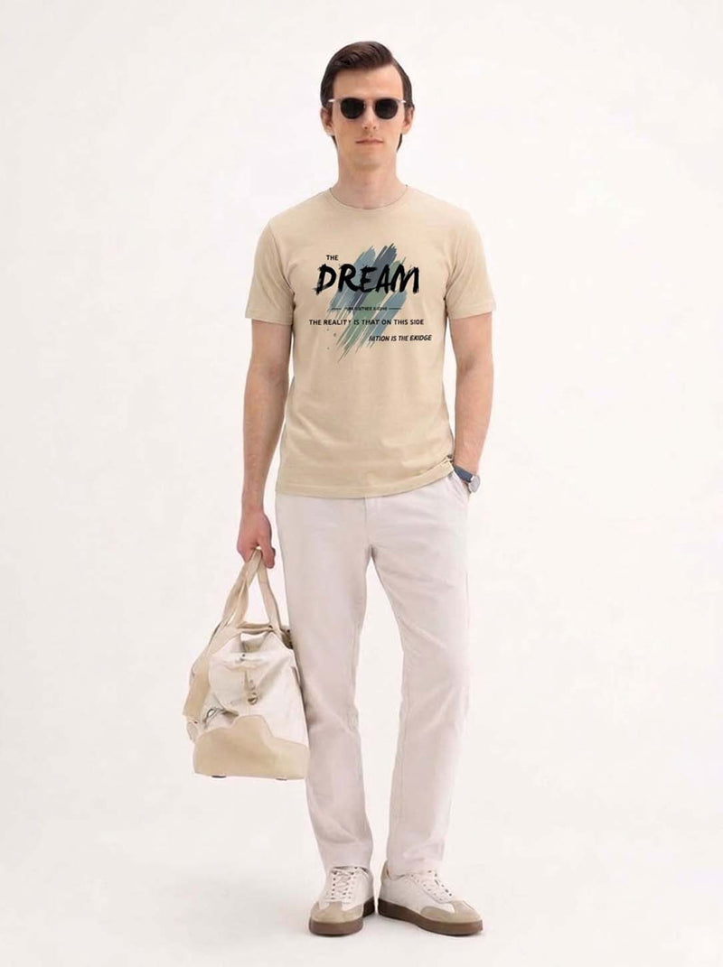 Men's Premium  Graphic Printed Round Neck T-Shirt