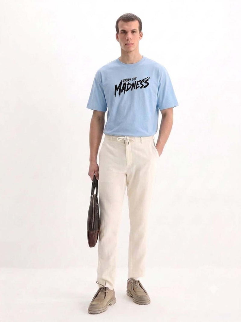 Men's Premium Printed Oversized Fit Round Neck T-Shirt