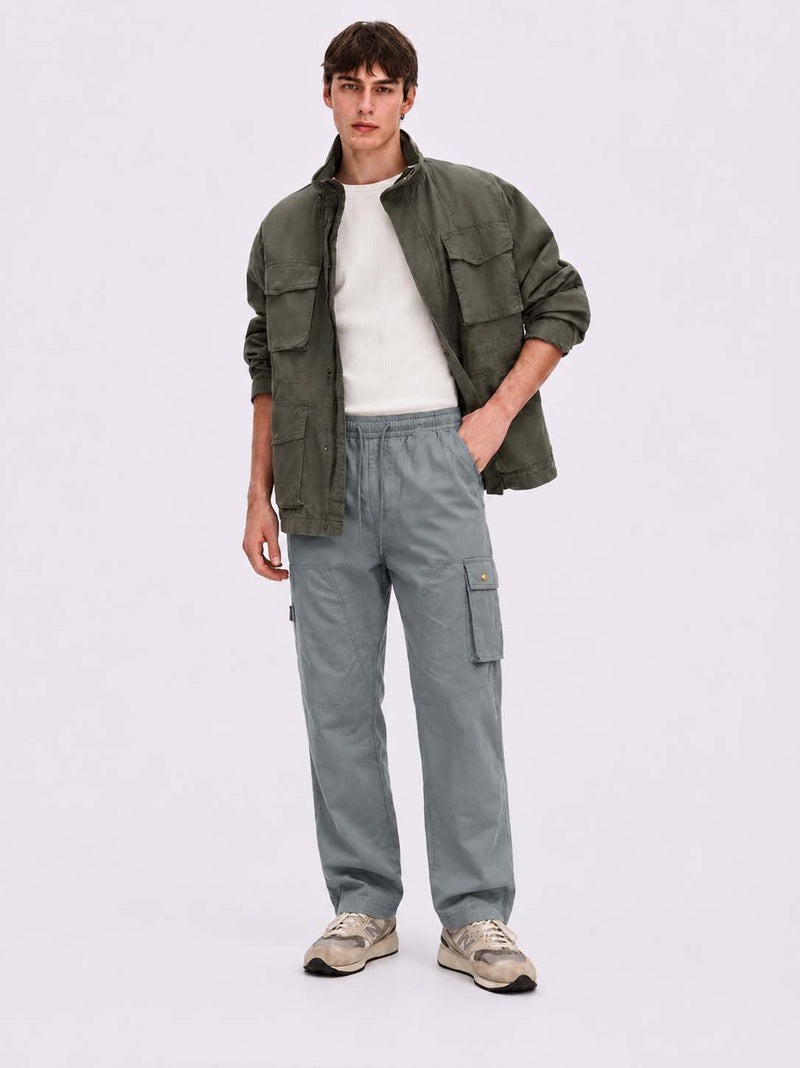 Men's Premium Relaxed Fit Casual Pants with Flap Pockets Cargo