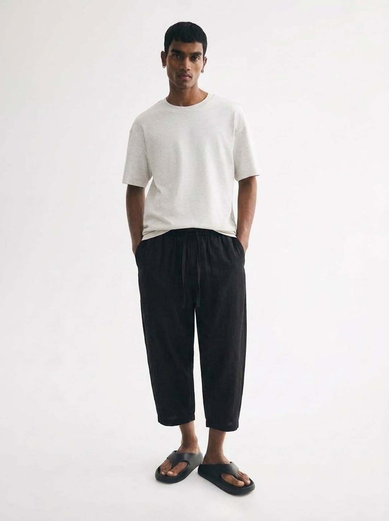 Men's Premium Elastic Waist Cropped Shorts