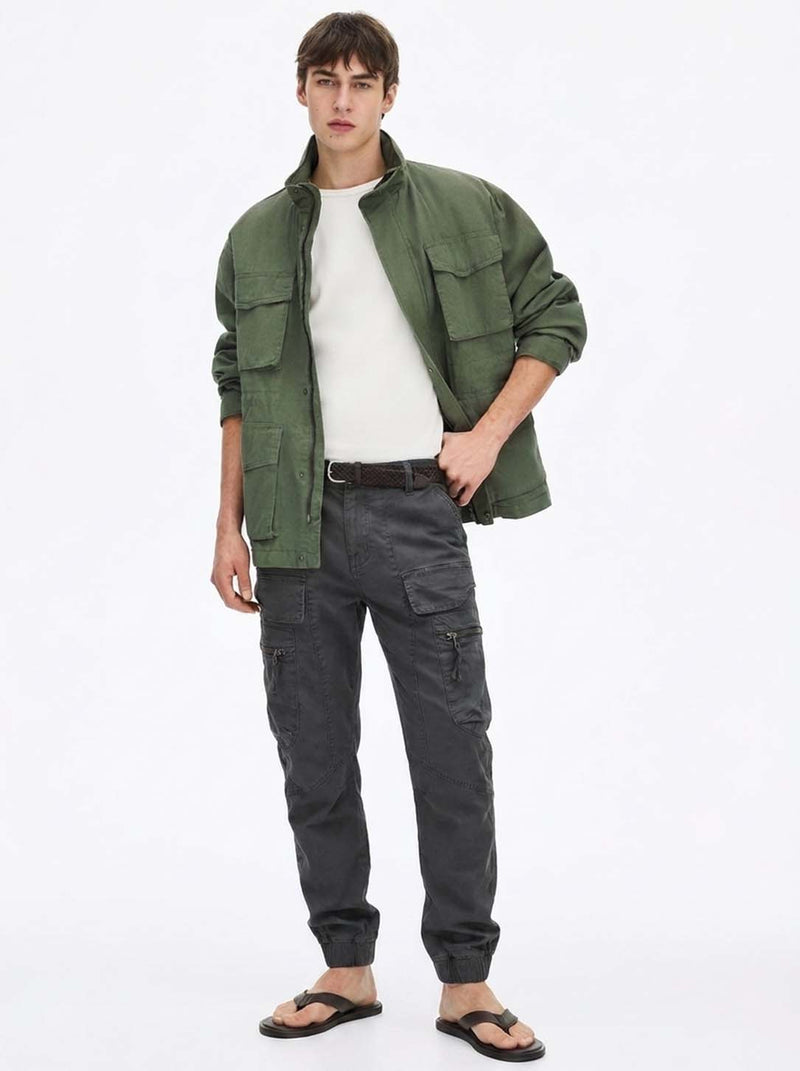 Men's Premium Slim Fit Multi-Pocket Cargo