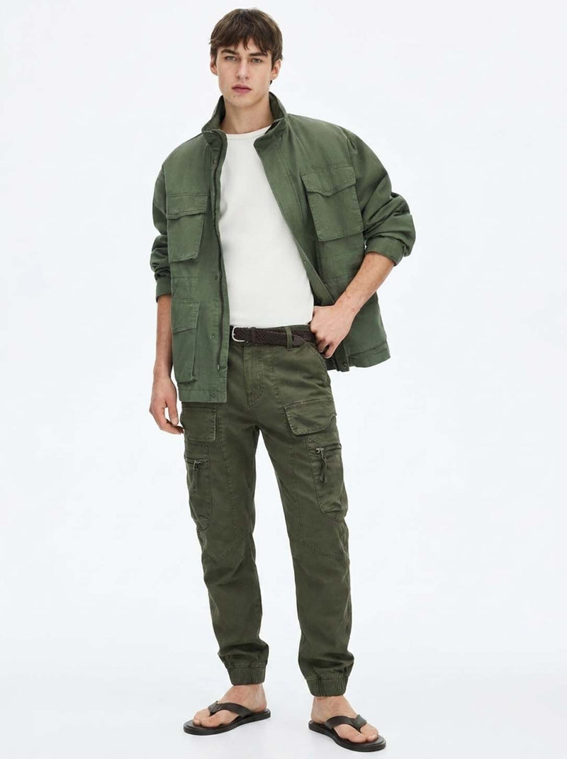 Men's Premium Slim Fit Multi-Pocket Cargo