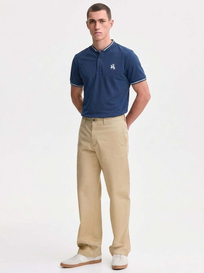 Men’s Premium Mandarin Collar Polo T-Shirt