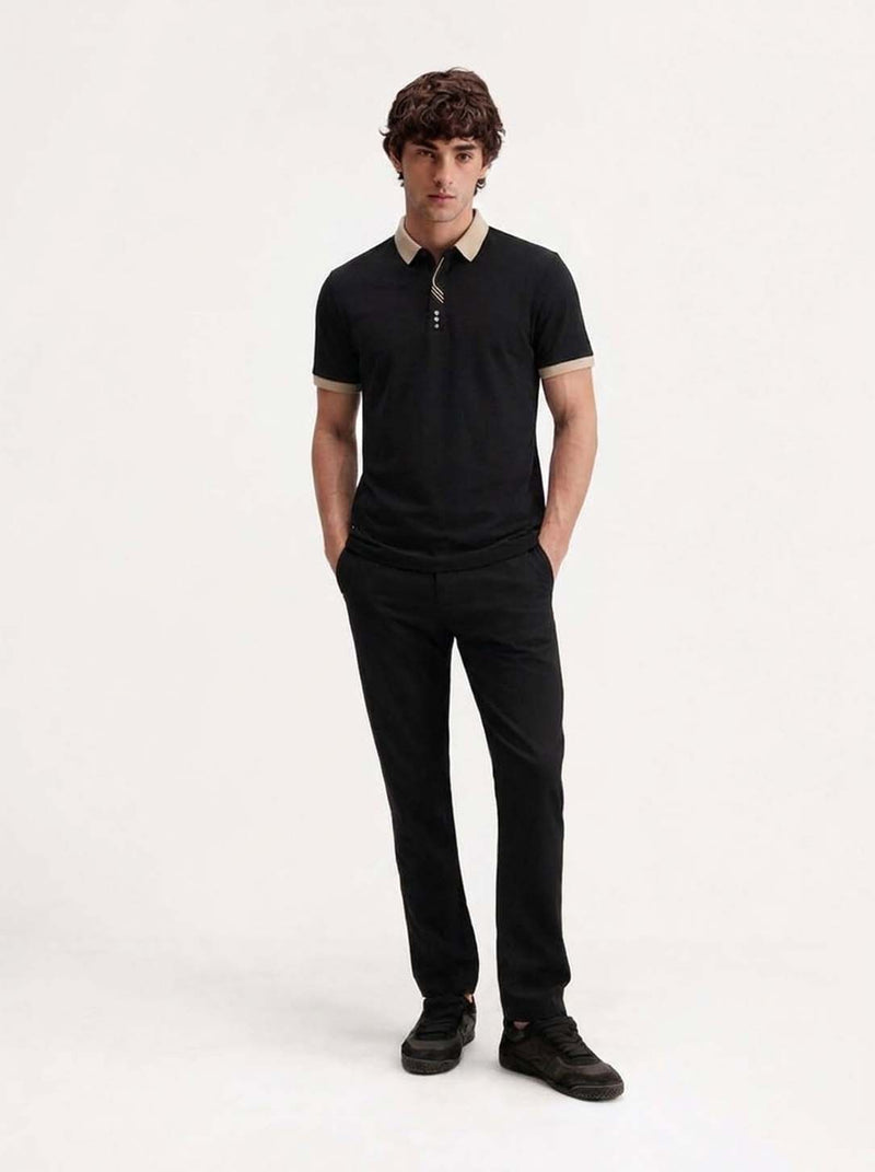 Men’s Premium Contrast Collar Polo T-Shirt
