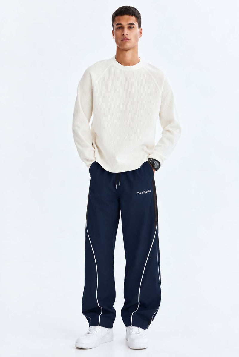 Men's Premium 'Los Angeles' Slogan Piping Track Pants