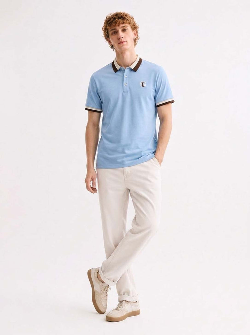 Men’s Premium Contrast Tipped Polo T-Shirt