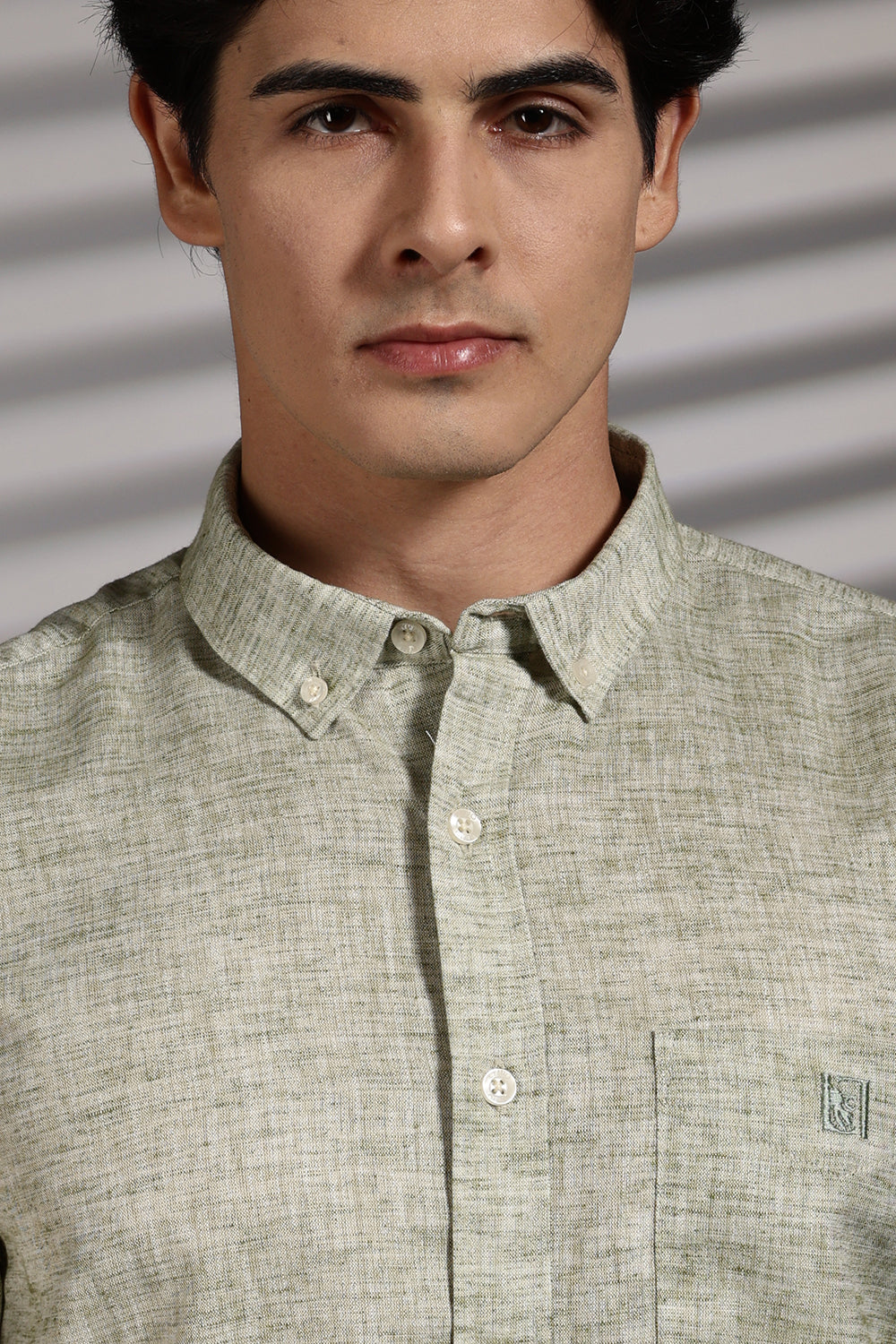 Men's Premium Cotton Linen Solid Casual Shirt