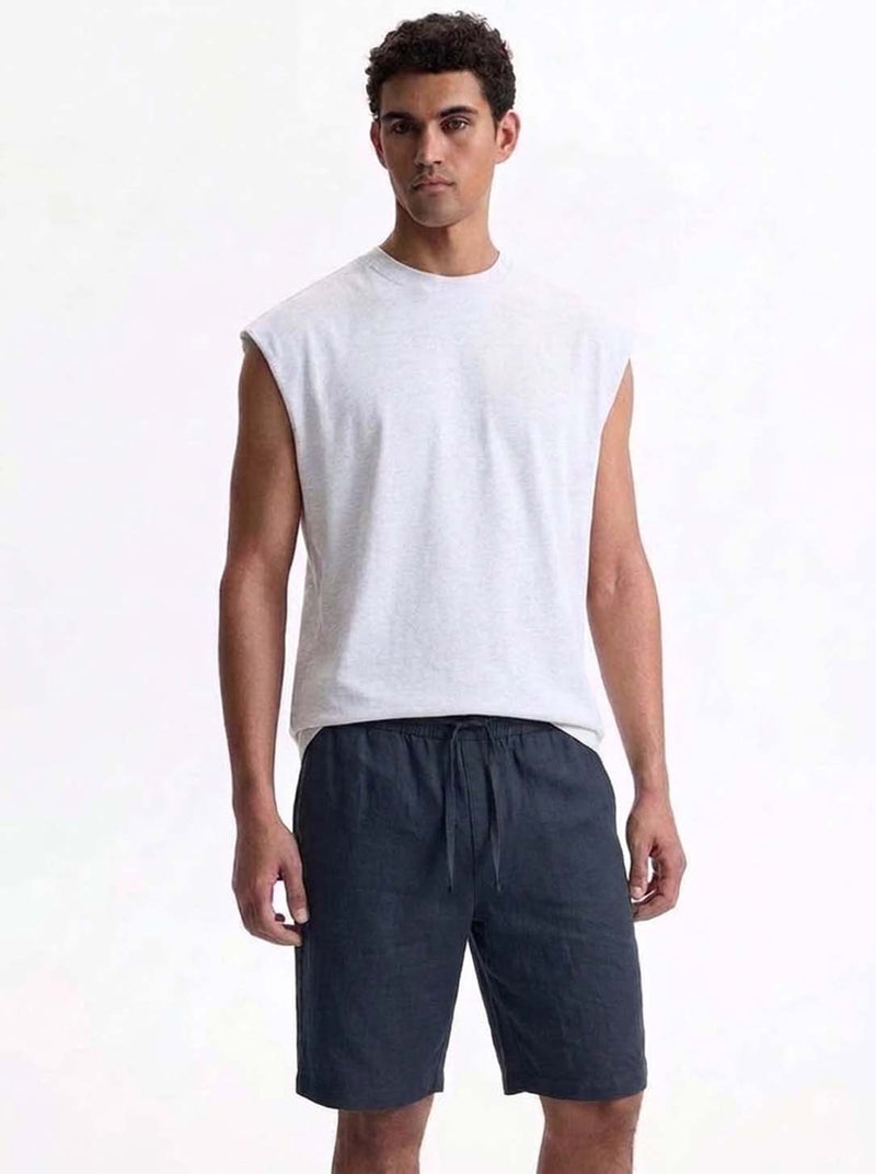 Men's Premium Solid Elastic Waist Beach Shorts
