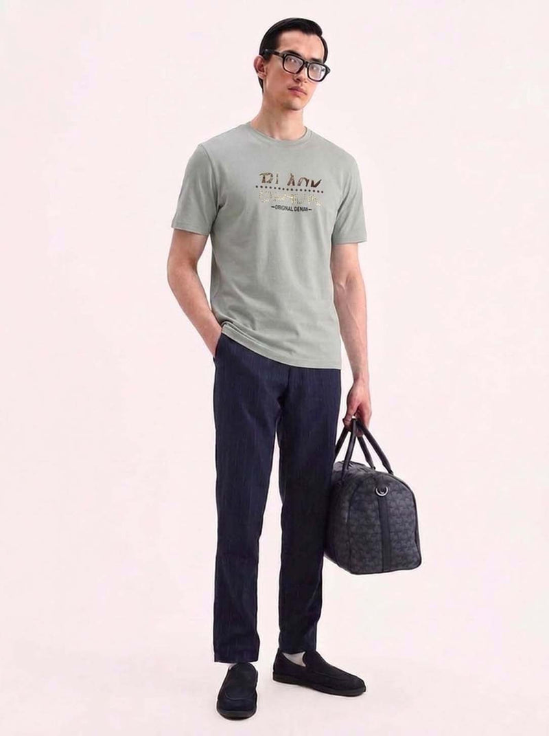 Men's Premium  Graphic Printed Round Neck T-Shirt
