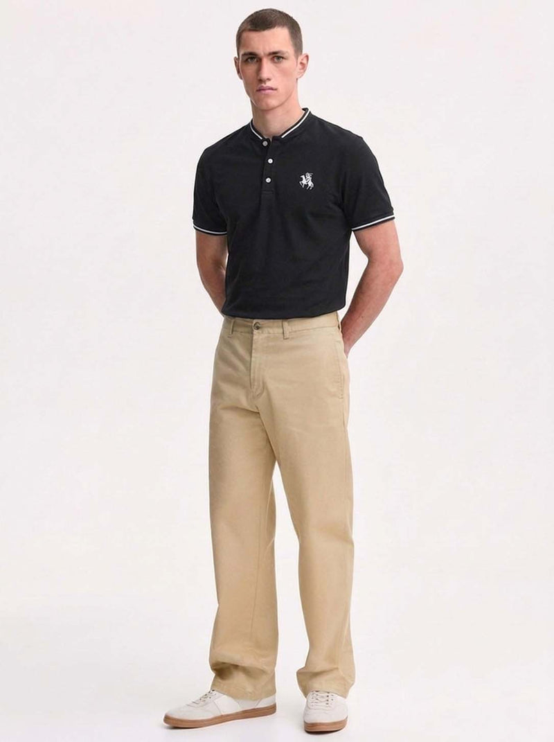 Men’s Premium Mandarin Collar Polo T-Shirt