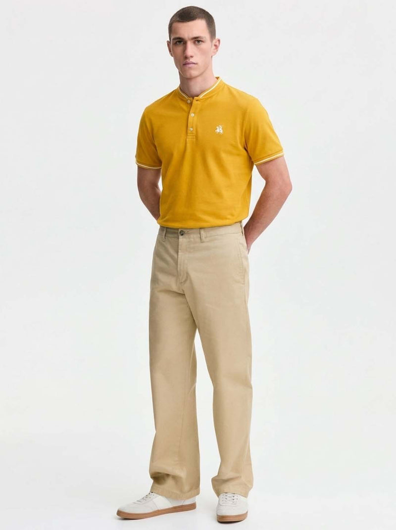 Men’s Premium Mandarin Collar Polo T-Shirt