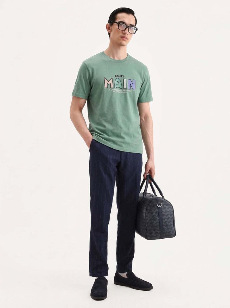 Men's Premium  Graphic Printed Round Neck T-Shirt
