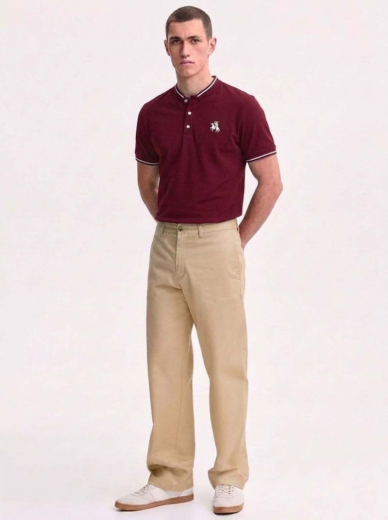 Men’s Premium Mandarin Collar Polo T-Shirt