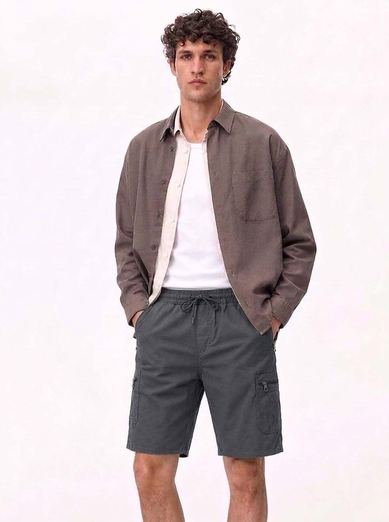Men's Premium Casual with Zipper Pockets Shorts