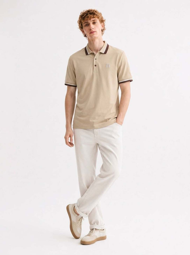 Men’s Premium Contrast Tipped Polo T-Shirt