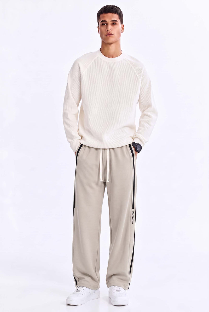 Men's Premium Side-Striped Straight-Leg Track Pants