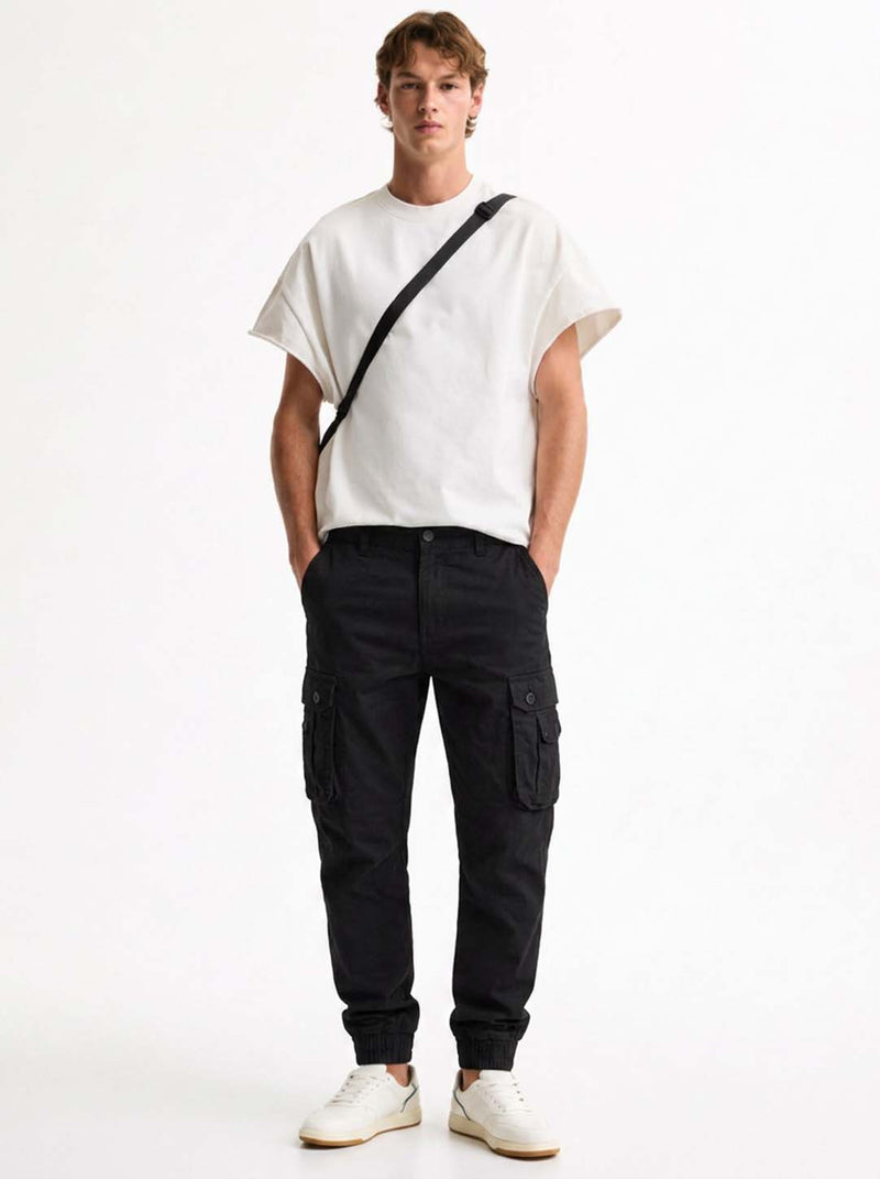 Men’s Modern Multi-Pocket Cargo Jogger Pants – Relaxed Fit