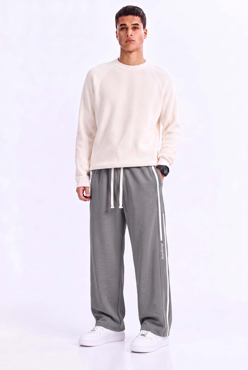Men's Premium Side-Striped Straight-Leg Track Pants