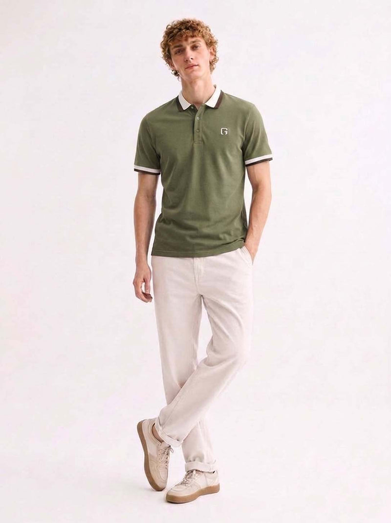 Men’s Premium Contrast Tipped Polo T-Shirt