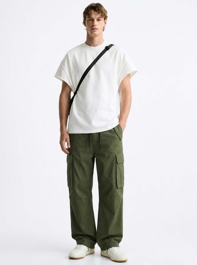 Men's Premium Relaxed Fit Cargo Pants with Multi-Pocket Design