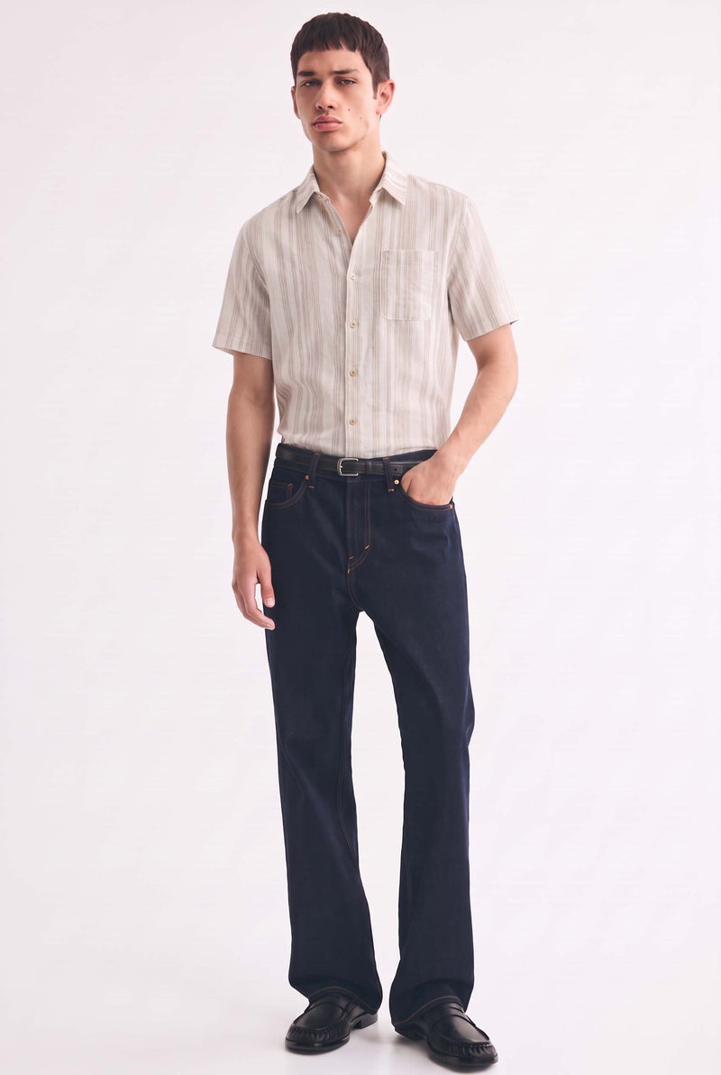 Men's Premium Striped Short-Sleeve Casual Shirt