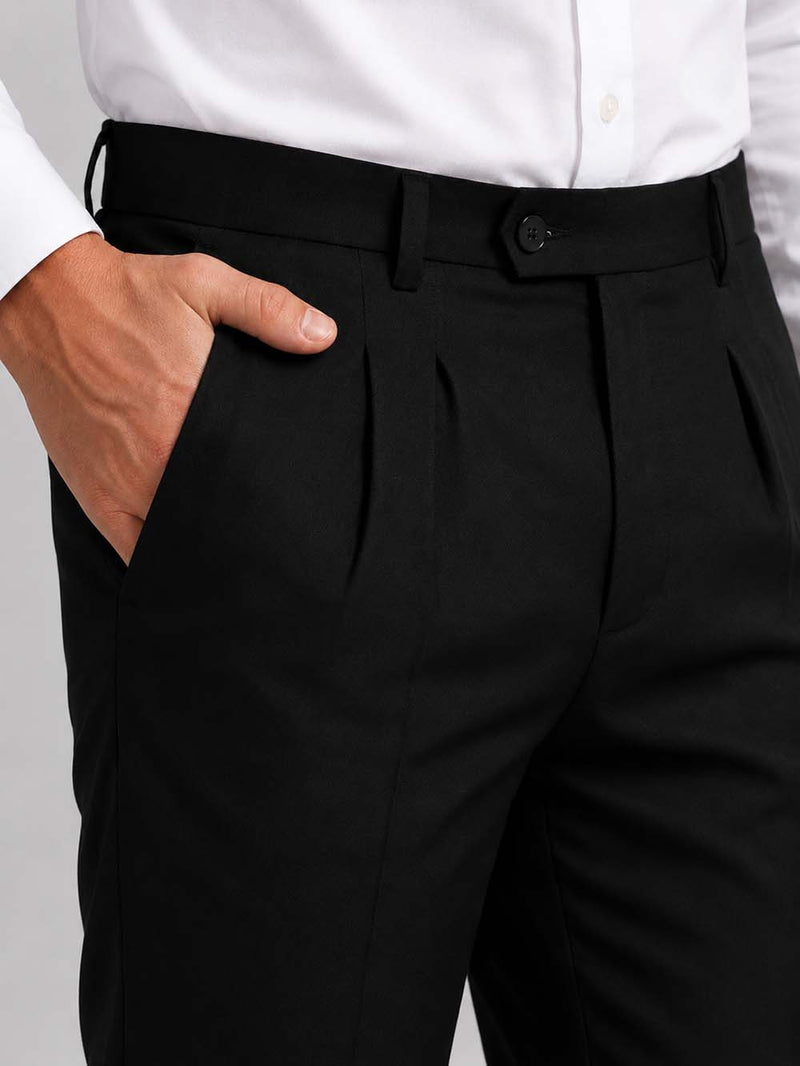Men’s Premium Formal Elegant Pleated Office Wear Trousers Pants