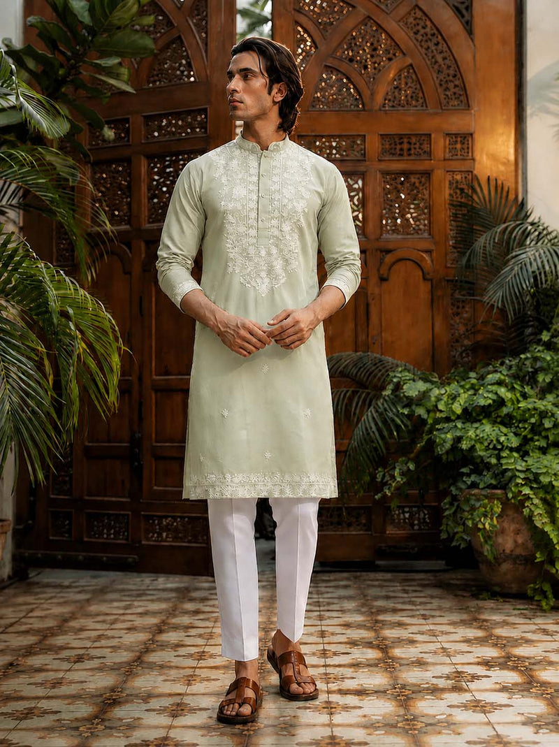 Men's Premium Embroidered Elegant Traditional Wear Kurta