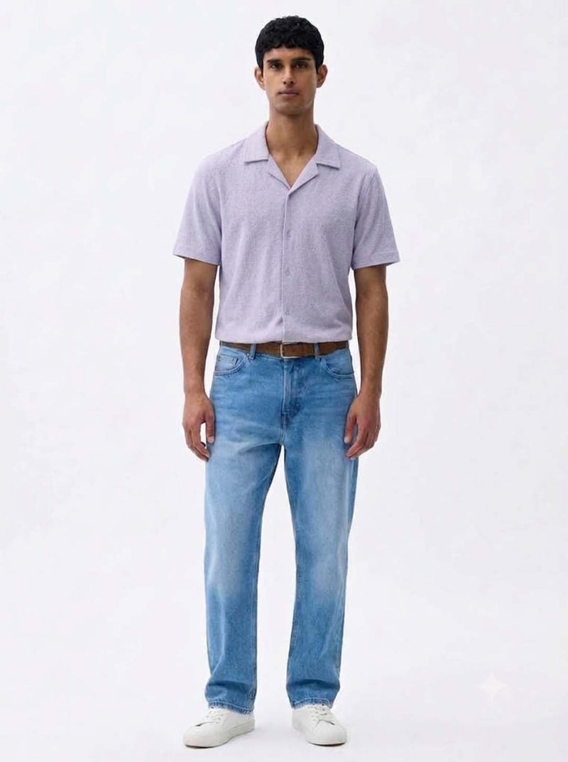 Men's Premium Textured Cuban Collar Shirt