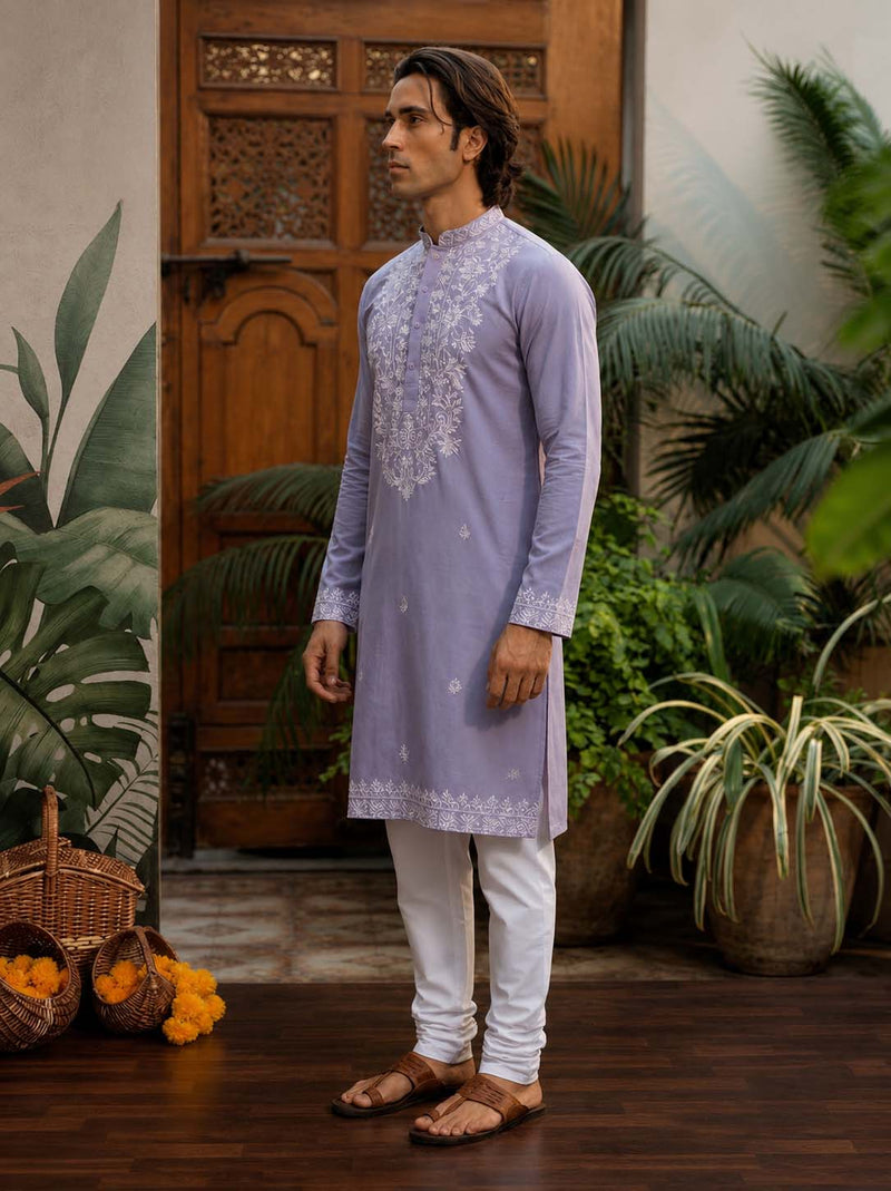 Men's Premium Embroidered Elegant Traditional Wear Kurta