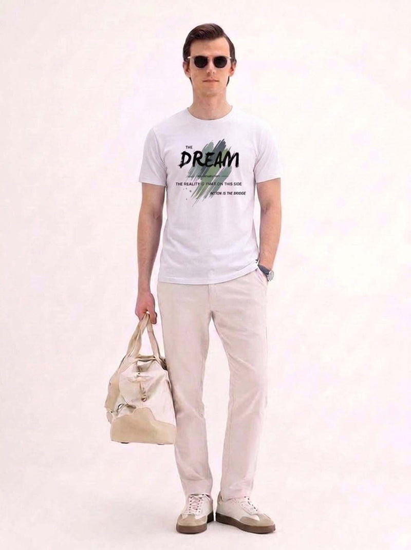 Men's Premium  Graphic Printed Round Neck T-Shirt