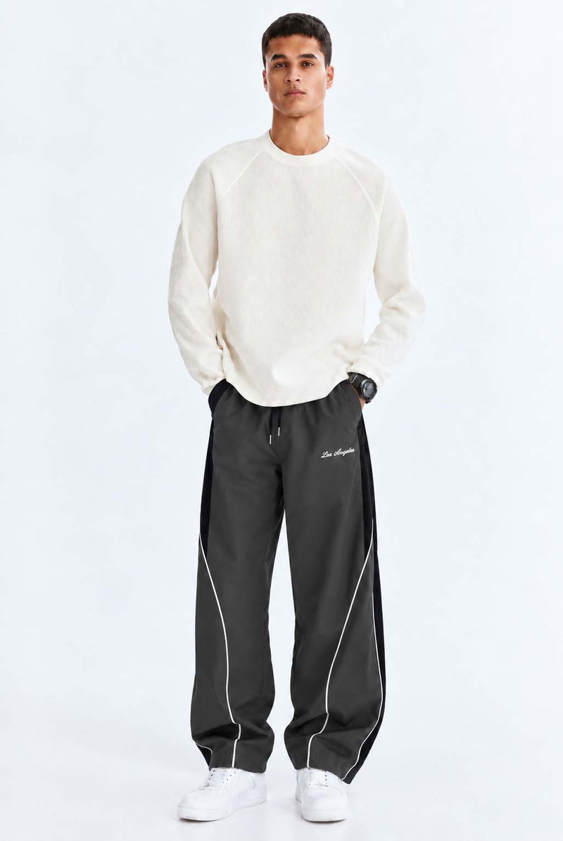 Men's Premium 'Los Angeles' Slogan Piping Track Pants