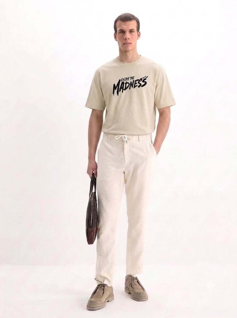 Men's Premium Printed Oversized Fit Round Neck T-Shirt