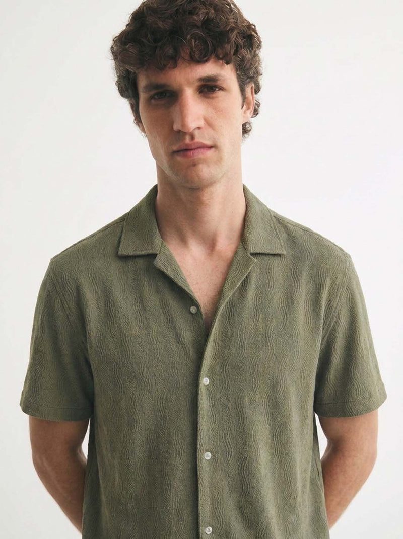 Men's Premium Textured Cuban Collar Shirt