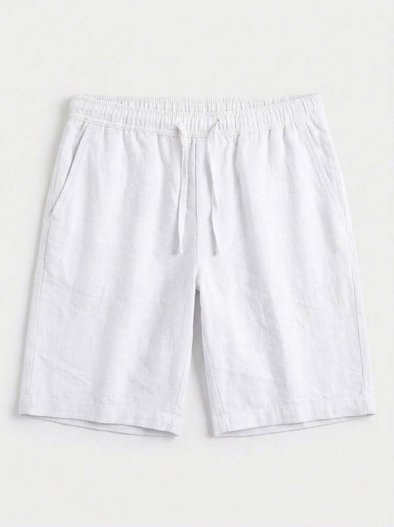 Men's Premium Solid Elastic Waist Beach Shorts