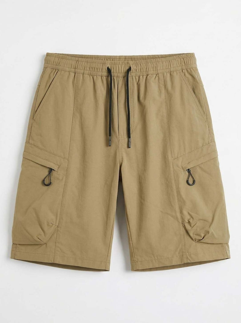 Men's Premium Relaxed Fix Elastic Waist Utility Shorts