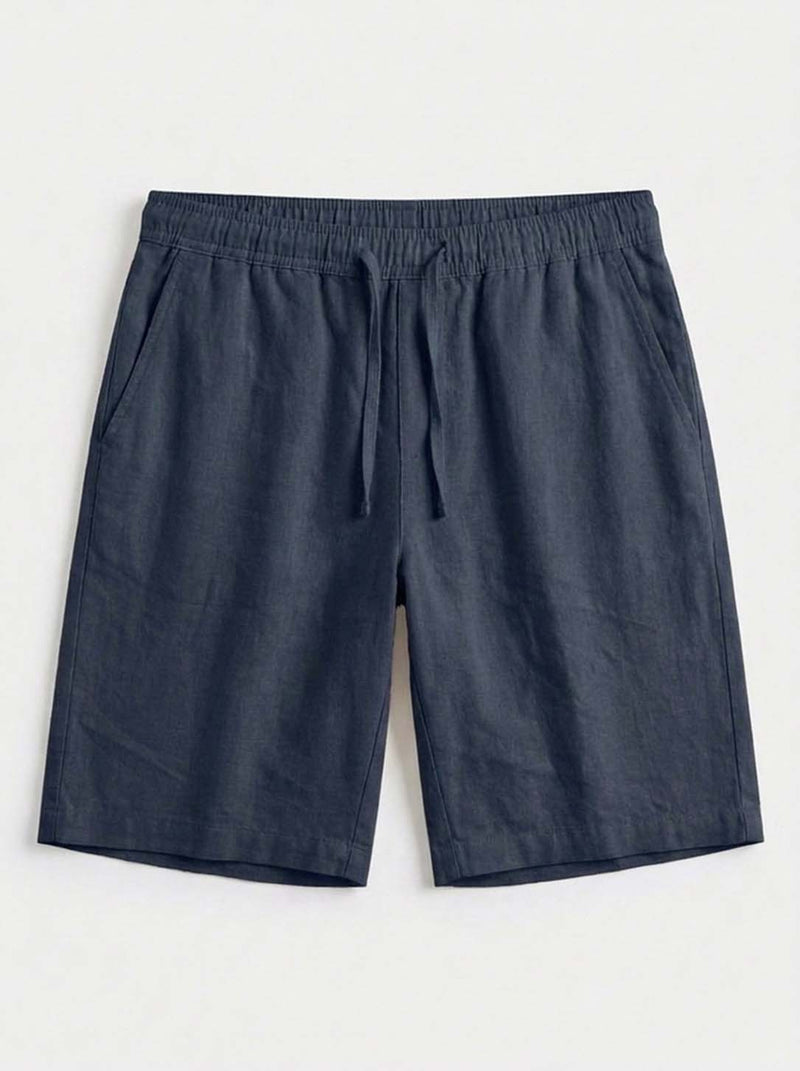 Men's Premium Solid Elastic Waist Beach Shorts